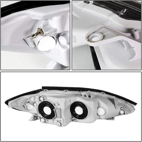 مجموعة المصابيح الأمامية من نوع Auto Dynasty متوافقة مع Toyota Camry L LE XLE 2012-2014، TO2503211 استبدال المصباح الأمامي لجهاز العرض على طراز المصنع، الجانب الأيمن للركاب، زاوية كهرماني مبيت من الكروم in Saudi Arabia