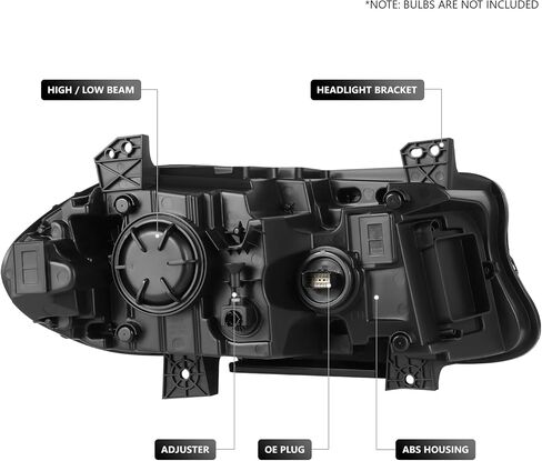 DNA MOTORING Pair of OE Style Halogen Projector Headlights Compatible With 2015-2022 Dodge Charger, OEM-HL-0287 in Saudi Arabia