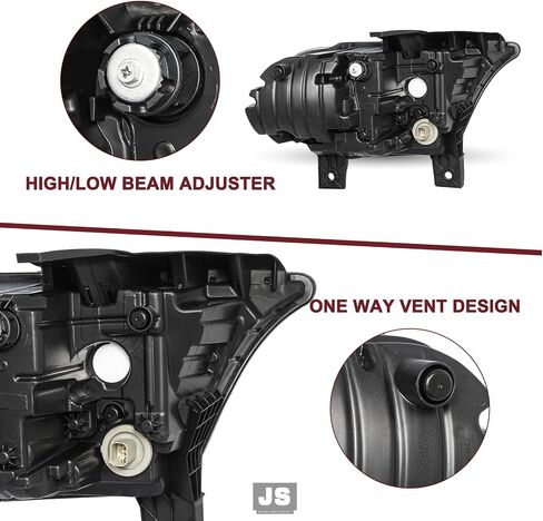 JSBOYAT Driver Left Side Headlight Assembly Fit for 2021-2024 Dodge Durango Black Bezel LED Projector and Halogen Turn Signal, OE Style w/LED DRL Headlamp Replacement 68433779AE in Saudi Arabia