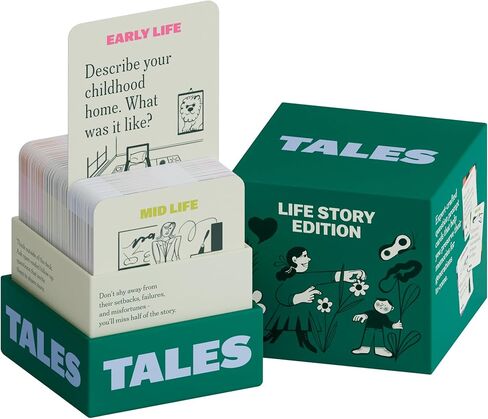 Life Story Interview Kit, Conversation Starter Cards, Getting to Know You Card Deck for Family and Parents, Perfect for Game Night, Dinner Table or Road Trip, Games for Adults and Families in Kuwait