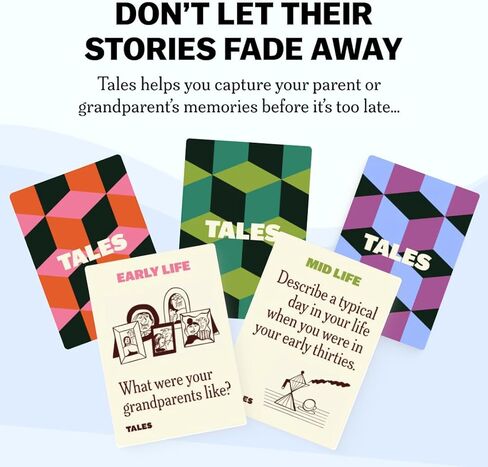 Life Story Interview Kit, Conversation Starter Cards, Getting to Know You Card Deck for Family and Parents, Perfect for Game Night, Dinner Table or Road Trip, Games for Adults and Families in Kuwait