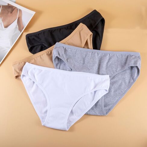 Cotton Underwear for Women, Soft Breathable Bikini Panties, Stretchy & No Show Design, Comfortable Ladies Briefs 6 Pack in Saudi Arabia
