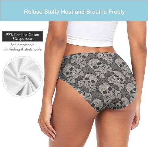 Women's Chic Floral Pattern Girls Underwear Soft Breathable High Waist Brief Stretchy Bikini Panties in Saudi Arabia