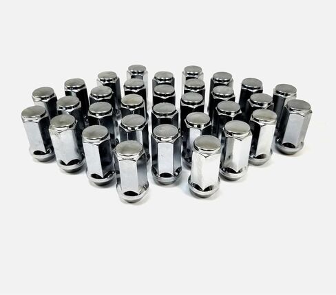 24PCS 1/2"-20 Lug Nuts, Hunting Horse 1.9 inch Tall Closed End Chrome Lug Nuts Cone Seat, 3/4 inch Hex, Black in Saudi Arabia