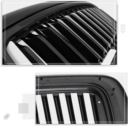 شواية أمامية على شكل سياج عمودي مع ضوء LED متوافق مع 10-18 رام 2500 3500، أسود in Kuwait