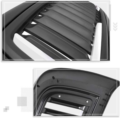 شواية أمامية على شكل سياج عمودي مع ضوء LED متوافق مع 10-18 رام 2500 3500، أسود in Kuwait