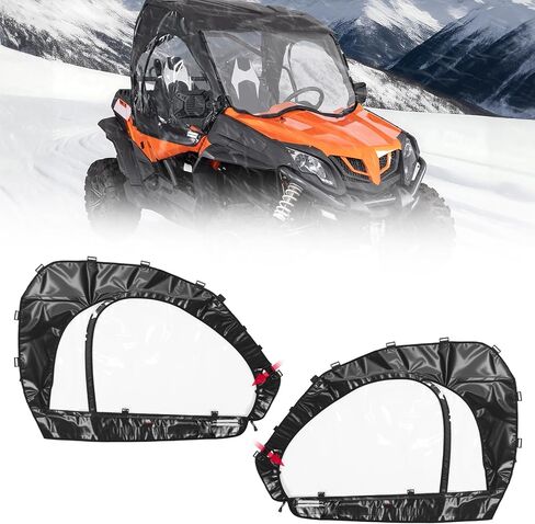 KEMIMOTO 2 Pack Upgraded Soft Doors UTV Cab Enclosure Compatible with ZForce 800 EX/Trail (2019-2022) and 1000 2018 2019 Cab Enclosure Upper Doors Soft Side Doors, Fits Windshields and Side Mirrors in Saudi Arabia