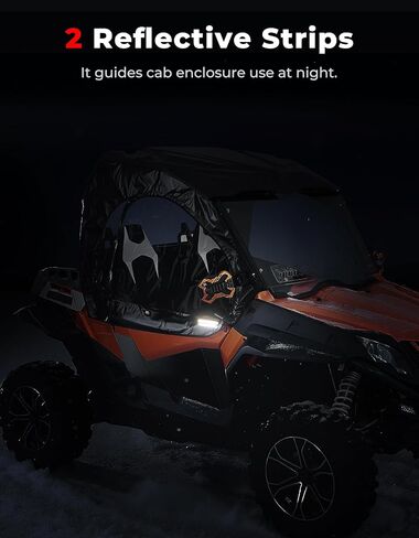 KEMIMOTO 2 Pack Upgraded Soft Doors UTV Cab Enclosure Compatible with ZForce 800 EX/Trail (2019-2022) and 1000 2018 2019 Cab Enclosure Upper Doors Soft Side Doors, Fits Windshields and Side Mirrors in Saudi Arabia