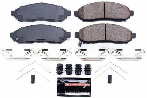Power Stop Z23-1548 Front Z23 Evolution Sport Carbon Fiber Infused Ceramic Brake Pads with Hardware For Chevrolet City Express, Nissan Frontier, Nissan LEAF, Nissan NV200 [Model Specific] in Saudi Arabia