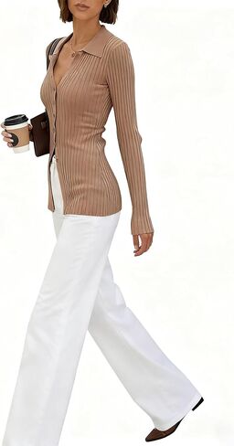 Dressmine Cardigan Sweaters for Women Lightweight Long Work Sweater Jacket Casual Button Down Fitted Fall Outfits in Saudi Arabia