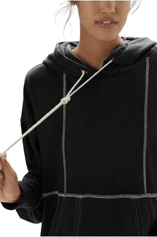 المرأة 2025 خريف 2025 هوديس غير رسمية كبيرة الحجم العصرية قمصان سويت شيرت بقلنسوة Y2k البلوز القمم مع جيوب in Kuwait
