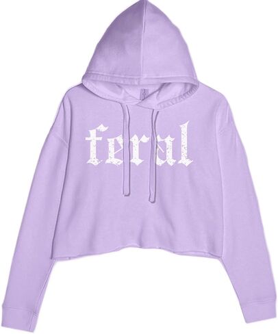 Feral Club Rat Festival Rave EDM Cropped Fleece Hoodie, Soft & Cozy, Trendy Fit in Saudi Arabia