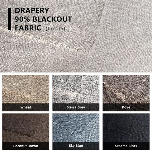 SmartWings Drapery Fabric Samples, for Custom Curtain Fabric Selection, Various Styles for Indoor Room, Multi Color in Saudi Arabia