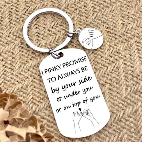 Small Naughty Anniversary Christmas Keychain Boyfriend Girlfriend Husband Wife Valentine's Key Ring Gifts for Husband Boyfriend Fiance Men Gifts in Kuwait