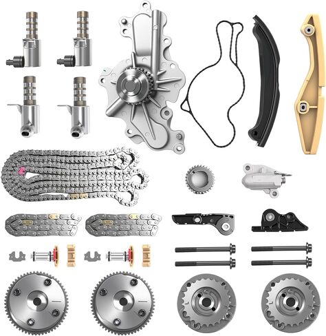 9-0738SK3 Engine Timing Chain Kit with 4 PCS VVT Sprockets&VVT Solenoids, For Ford Edge/EXPLORER/FLEX/POLICE INTERCEPTOR SEDAN/UTILITY 11-19, For LINCOLN CONTINENTAL/MKS/MKX/MKZ 11-17#AT4Z6256B in Saudi Arabia