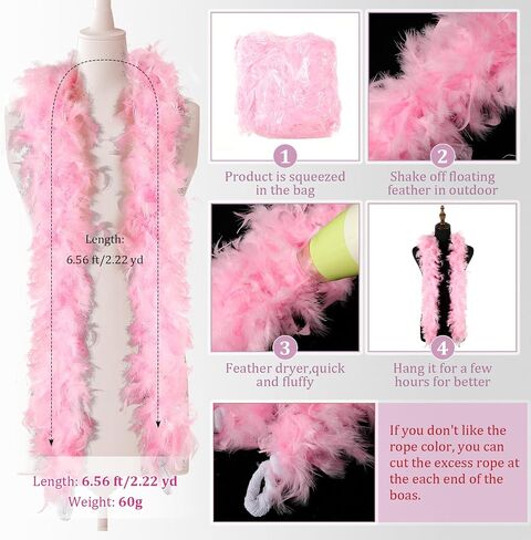 Haysandy 5 Pcs Pig Costume Accessories Set Pink Pig Ears Headband Nose Tail Feather Boa Pearl Necklace Pink Animal Fancy Costume Kit Accessories for Adult Halloween Cosplay Dress up Party in Saudi Arabia