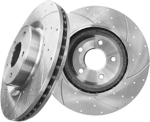 PM Auto Front 320mm Drilled Slotted Brake Disc Rotors Replacement For 2013-2015 2017 Nissan Pathfinder in Saudi Arabia