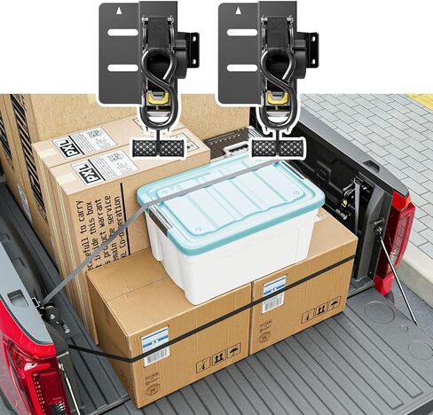 2PCS Retractable Tie Down Straps Compatible with 2019-2025 Chevy Silverado GMC Sierra 1500 Ratchet Strap Replacement for Chevy Silverado Accessories in Saudi Arabia
