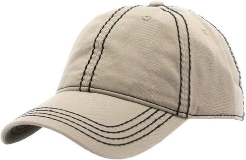 Clasic Blank Heavy Stitch Cotton Dad Hat – Adjustable Everyday Baseball Cap, Classic Twill Casual Hat for Men & Women in Kuwait