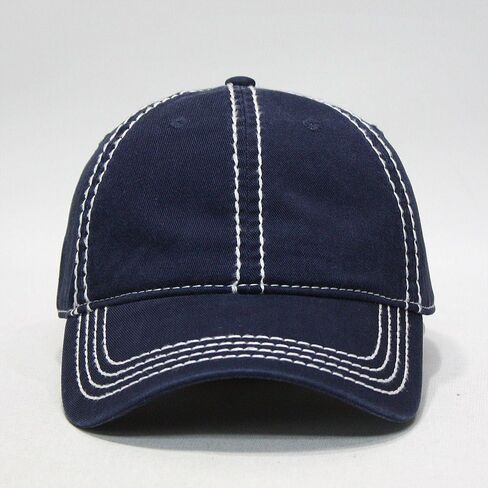 Clasic Blank Heavy Stitch Cotton Dad Hat – Adjustable Everyday Baseball Cap, Classic Twill Casual Hat for Men & Women in Kuwait
