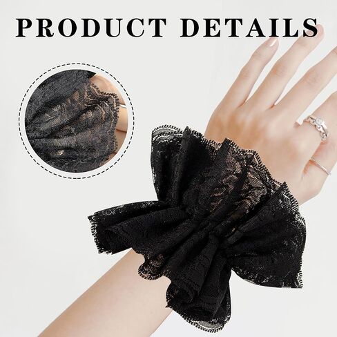 Lace Gloves Clown Accessories for Women, Lace Fingerless Gloves Clown Costume for Halloween Wedding Party in Kuwait