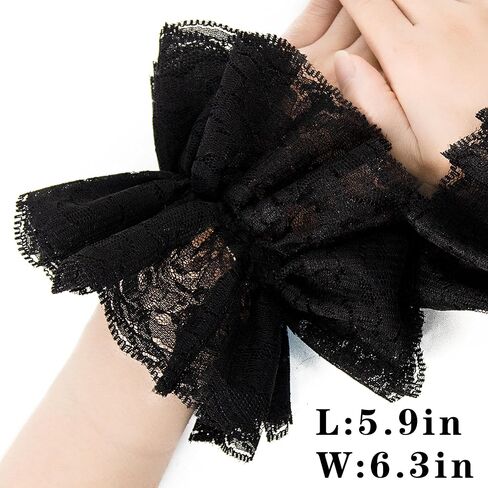 Lace Gloves Clown Accessories for Women, Lace Fingerless Gloves Clown Costume for Halloween Wedding Party in Kuwait