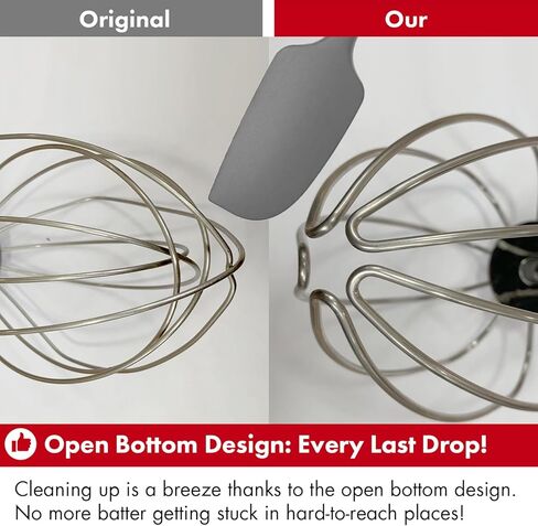 Heavy Duty Whisk Attachment for KitchenAid 7-8QT Bowl-Lift Stand Mixers- Extra Thick Stainless Steel Wire Whip for Fast Whipping, Perfect for Large Batches, Dishwasher Safe in Kuwait