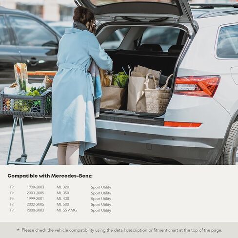 استبدال صدمات دعامات الغاز الخلفية من YHTAUTO لسيارة Mercedes-Benz ML 320، 350، 430، 500، 55 AMG، مجموعة من دعامات رفع فولاذية سوداء in Saudi Arabia