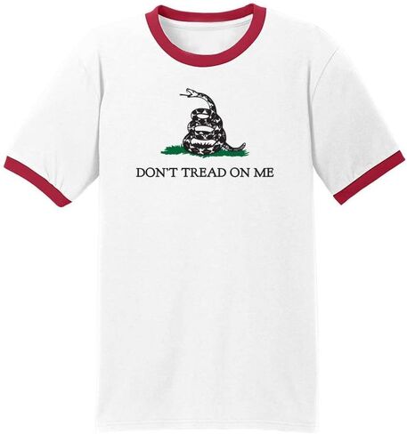 تي شيرت مطبوع عليه Pop Threads Dont Tread On Me Gadsden Flag Rattlesnake USA Revolution جرافيك تي شيرت للرجال in Kuwait