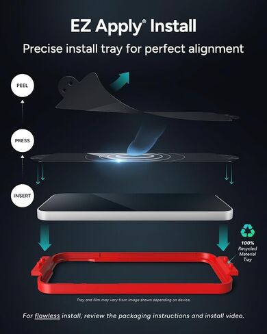 ZAGG InvisibleShield Glass Elite VisionGuard+ واقي الشاشة لهاتف Apple iPhone 14 Pro - مقاومة فائقة للكسر والصدمات والخدش، حماية من الضوء الأزرق، تقنية مضادة لبصمات الأصابع، سهلة التركيب in Saudi Arabia
