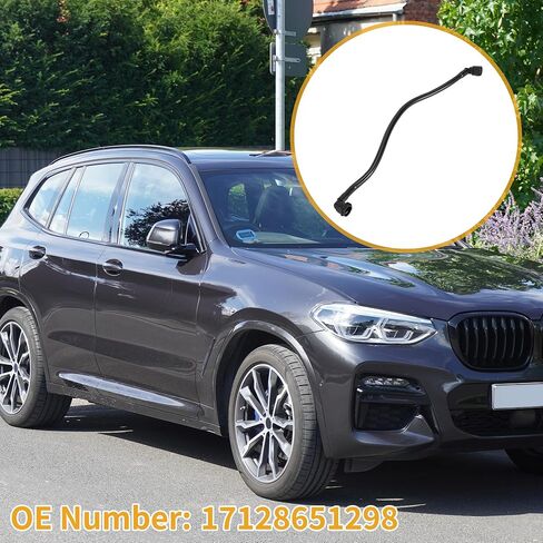 Radiator Hose No.17128651298 Engine Coolant Overflow Hose for BMW X3 2011-2017 for BMW X4 2015-2018 Plastic Black Good Sealing in Saudi Arabia