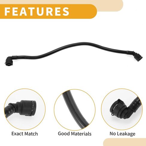 Radiator Hose No.17128651298 Engine Coolant Overflow Hose for BMW X3 2011-2017 for BMW X4 2015-2018 Plastic Black Good Sealing in Saudi Arabia