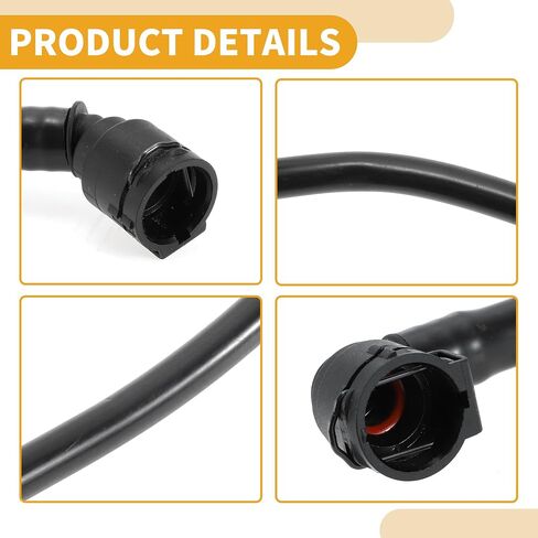 Radiator Hose No.17128651298 Engine Coolant Overflow Hose for BMW X3 2011-2017 for BMW X4 2015-2018 Plastic Black Good Sealing in Saudi Arabia