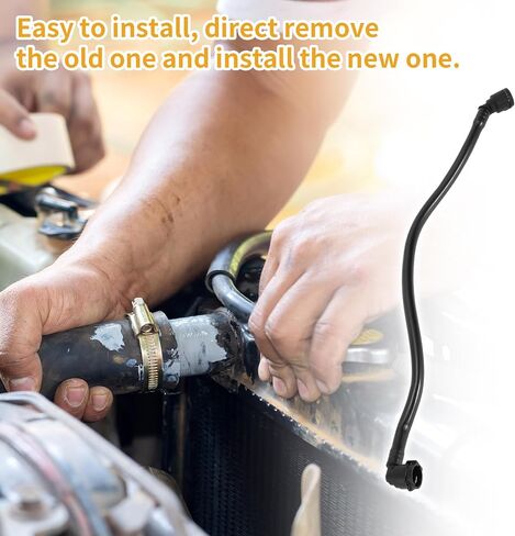 Radiator Hose No.17128651298 Engine Coolant Overflow Hose for BMW X3 2011-2017 for BMW X4 2015-2018 Plastic Black Good Sealing in Saudi Arabia