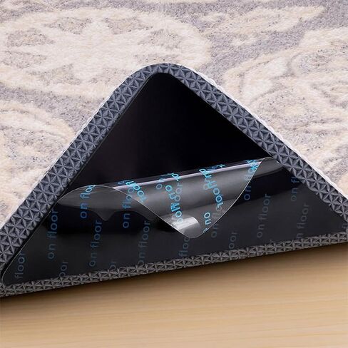 4PCS Non-Slip & Reusable: Ideal Rug Pad Grippers for Area Rugs & Corners in Saudi Arabia