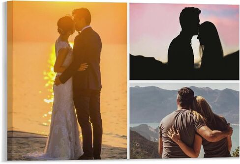 مطبوعات قماشية مخصصة مع صورك، صور قماشية، صور مجمعة مخصصة، مطبوعات قماشية مخصصة، صور على القماش، 5 صور مطبوعة، هدايا ديكور حائط مؤطرة لعيد الميلاد والهالوين in Saudi Arabia