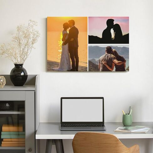 مطبوعات قماشية مخصصة مع صورك، صور قماشية، صور مجمعة مخصصة، مطبوعات قماشية مخصصة، صور على القماش، 5 صور مطبوعة، هدايا ديكور حائط مؤطرة لعيد الميلاد والهالوين in Saudi Arabia