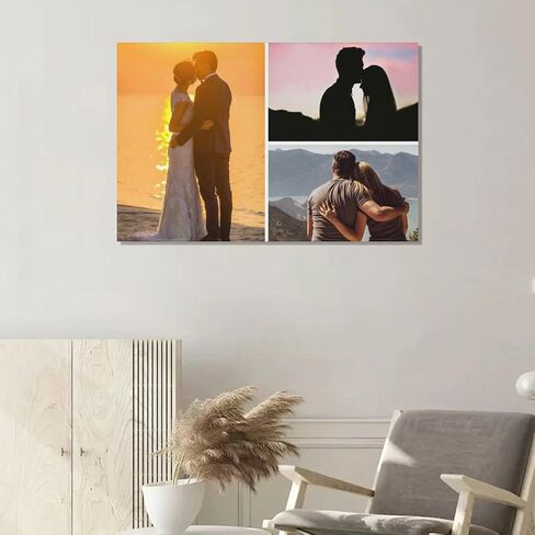 مطبوعات قماشية مخصصة مع صورك، صور قماشية، صور مجمعة مخصصة، مطبوعات قماشية مخصصة، صور على القماش، 5 صور مطبوعة، هدايا ديكور حائط مؤطرة لعيد الميلاد والهالوين in Saudi Arabia