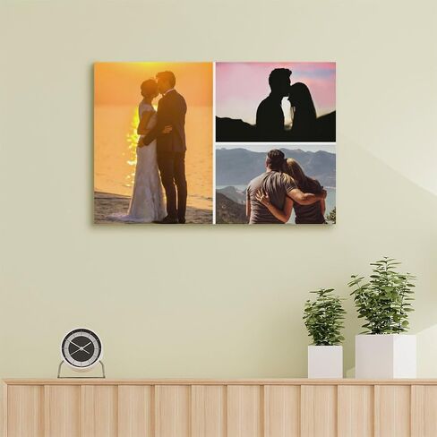 مطبوعات قماشية مخصصة مع صورك، صور قماشية، صور مجمعة مخصصة، مطبوعات قماشية مخصصة، صور على القماش، 5 صور مطبوعة، هدايا ديكور حائط مؤطرة لعيد الميلاد والهالوين in Saudi Arabia