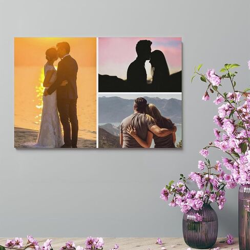مطبوعات قماشية مخصصة مع صورك، صور قماشية، صور مجمعة مخصصة، مطبوعات قماشية مخصصة، صور على القماش، 5 صور مطبوعة، هدايا ديكور حائط مؤطرة لعيد الميلاد والهالوين in Saudi Arabia