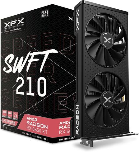 XFX Speedster SWFT210 Radeon RX 7600 Graphics Card with 8GB GDDR6 HDMI 3xDP, AMD RDNA 3 RX-76PSWFTFA in Kuwait