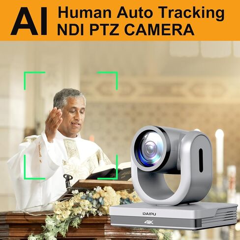 PTZ كاميرا فيديو غرفة مؤتمرات الكاميرا 20x Zoom البصري 1080p الكامل HD 60 إطارًا في الثانية AI Tracking HDMI USB3.0 SDI 56 ° زاوية واسعة للاجتماع عبر الإنترنت كنيسة البث المباشر المتوافقة مع Zoom Skype youtube in Kuwait