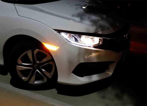 iJDMTOY Clear Lens White Full LED Front Side Marker Light Kit Compatible With 2016-2021 Honda Civic, Powered by 90-SMD LED, Replace OEM Sidemarker Lamps in Saudi Arabia