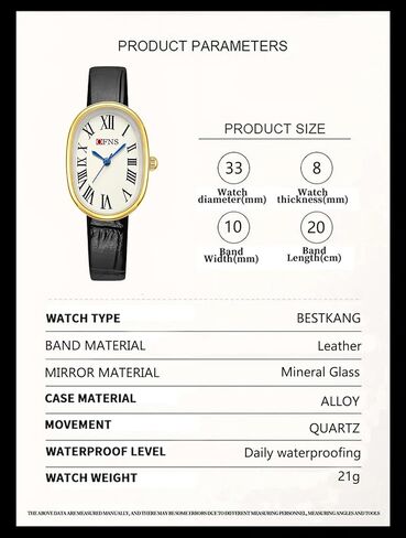 BESTKANG Exquisite Watches for Women Easy Reader Watch Fashion Oval Ultrathin Waterproof Ladies Wrist Watch in Kuwait