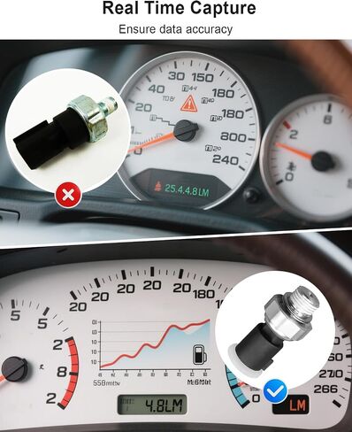 مستشعر ضغط الزيت متوافق مع GM Buick Caddillac Chevy Silverado Sierra Yukon Grand Express Impala 2002-2008 استبدال 12677836 12556117 926040 12614969، مع فلتر ومقبس in Saudi Arabia