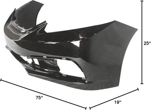 مصدات توفر - مطلية NH731P باللون الأسود الكريستالي، غطاء مصد أمامي متوافق مع 2013 2014 2015 Honda Civic Sedan 13 14 15، HO1000290 in Saudi Arabia