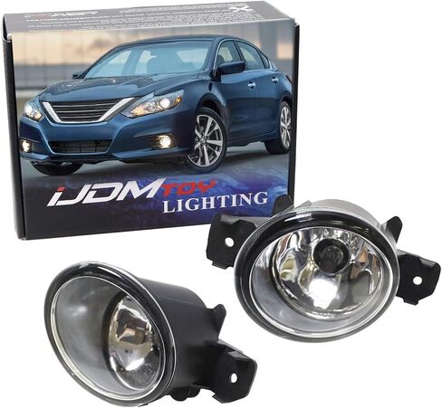 iJDMTOY Pair of Selective Yellow Lens Halogen Fog Lamps Compatible with Nissan & Infiniti, Driver Passenger Side Assembly w/ (2) 55W H11 Halogen Bulbs in Saudi Arabia