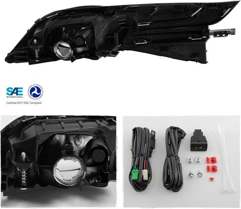 AKKON - لسيارة Honda Odyssey RL5 14-17 من الكروم الشفاف مجموعة مصابيح الضباب للقيادة مع مفتاح + حزام + مصابيح in Saudi Arabia