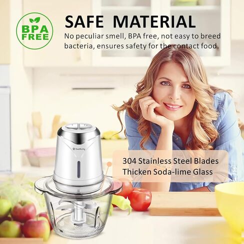 معالج الطعام 6000mAh مروحية خضار مستهدفة مع 5 كوب من وعاء زجاجي ، مروحيات اللحوم الثوم الكهربائية BPA معالجات طعام الأطفال الخلاط خلاط المطبخ الصغير ، هدية للعصين (وردي) in Kuwait