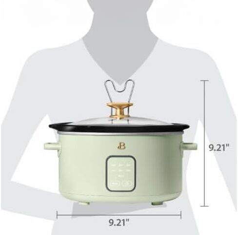 طباخ 4QT البطيء الجميل مع شاشة تم تنشيطها اللمس ، بقلم درو باريمور (أسود) in Kuwait
